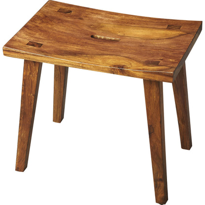 Loft Stool by Butler Specialty Company in light brown and buter loft. Made from sheesham wood solids in a rustic style.