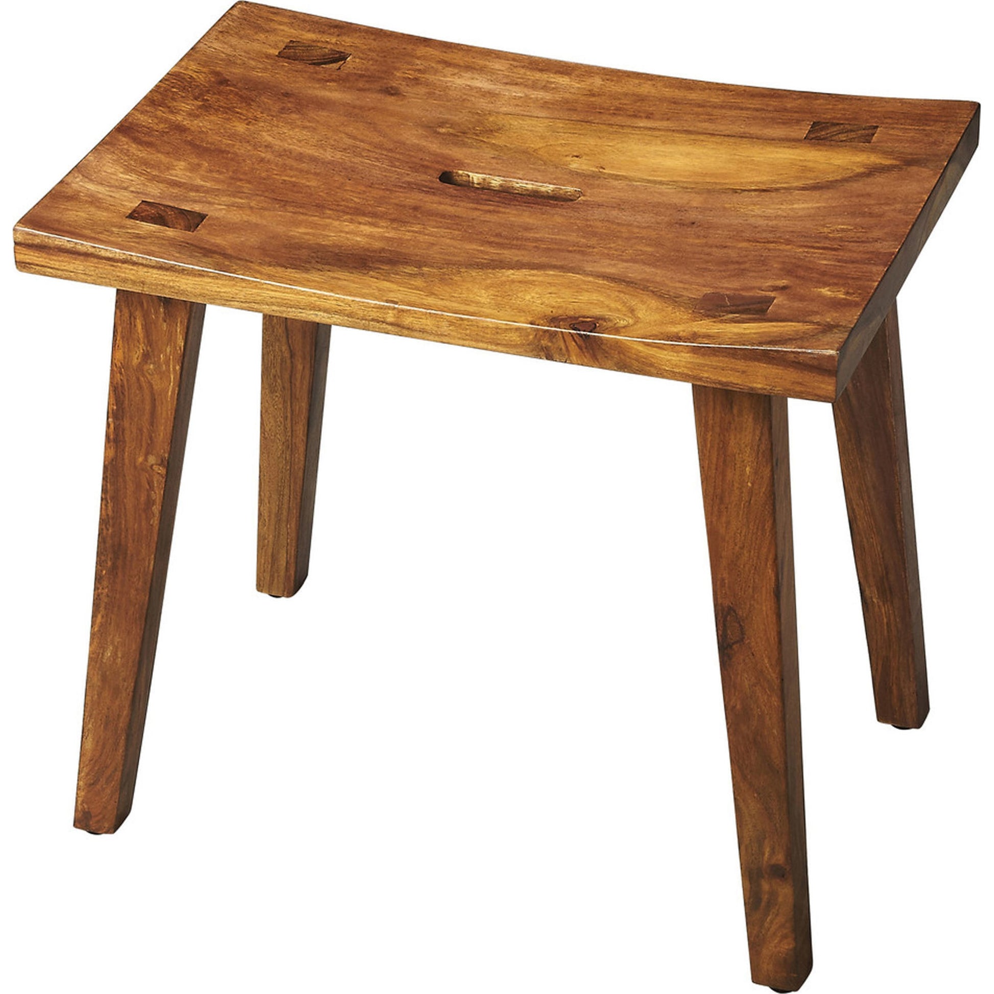 Loft Stool by Butler Specialty Company in light brown and buter loft. Made from sheesham wood solids in a rustic style.