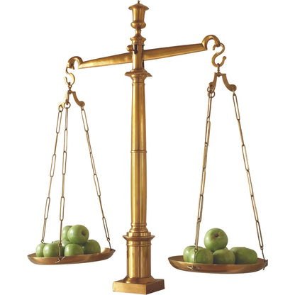 Library Scales by Global Views. Made from brass in a traditional style.