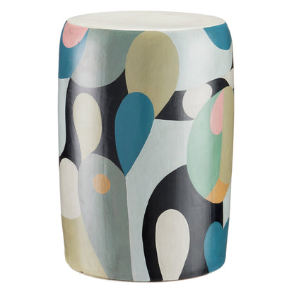 So Nouveau Accent Table by Currey and Company in multicolor. Made from terracotta in a modern style.