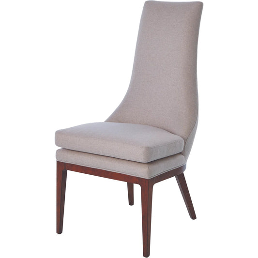 Isabella Dining Chair by Global Views in candid fleece. Made from rubberwood in a transitional style.
