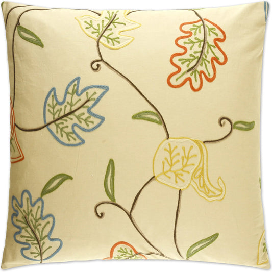 Chennai Pillow by DV Kap Home in ivory. Made from 70% cotton, 30% acrylic in a unique style.