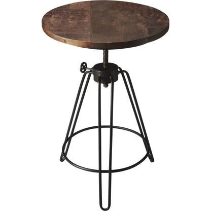 Modern Drink Table by Butler Specialty Company in multi-color and metalworks. Made from iron, recycled wood solids in a modern style.