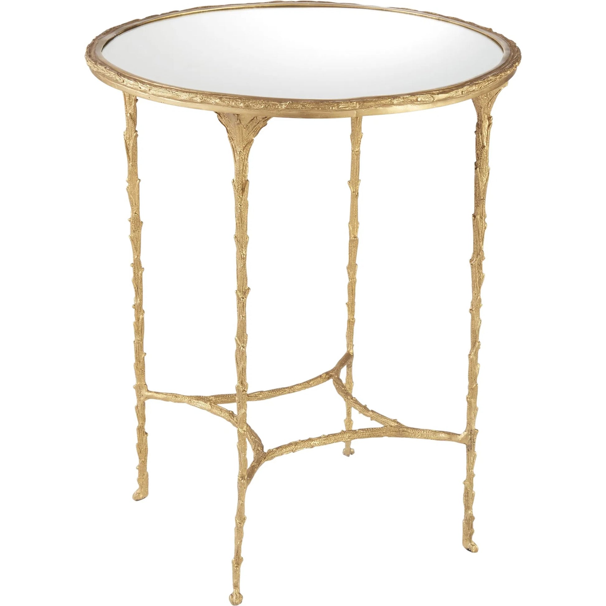 Organic Side Table by Global Views. Made from mdf, mirror in a transitional style.