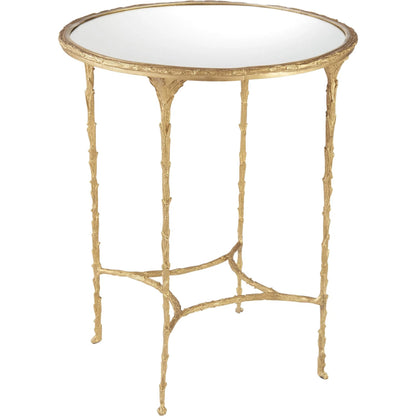 Organic Side Table by Global Views. Made from mdf, mirror in a transitional style.