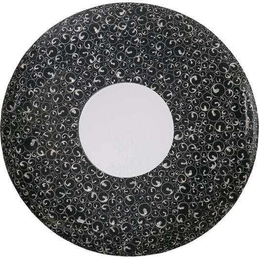 Mariana Round Mirror by Artistica Home in black. Made from unique in a eclectic & global style.