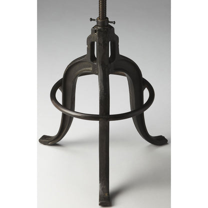 Gladney Revolving Bar Stool by Butler Specialty Company in multi-color and metalworks. Made from iron, recycled wood solids in a modern style.