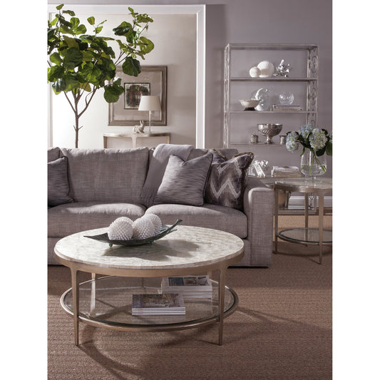 Gravitas Cocktail Table by Artistica Home in champagne foil. Made from unique in a modern style.