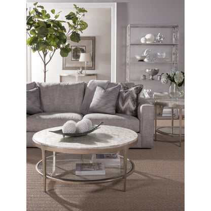 Gravitas Cocktail Table by Artistica Home in champagne foil. Made from unique in a modern style.