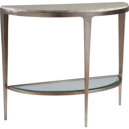 Gravitas Console by Artistica Home in champagne foil. Made from unique in a modern style.