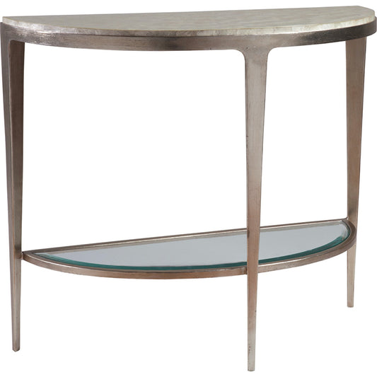 Gravitas Console by Artistica Home in champagne foil. Made from unique in a modern style.