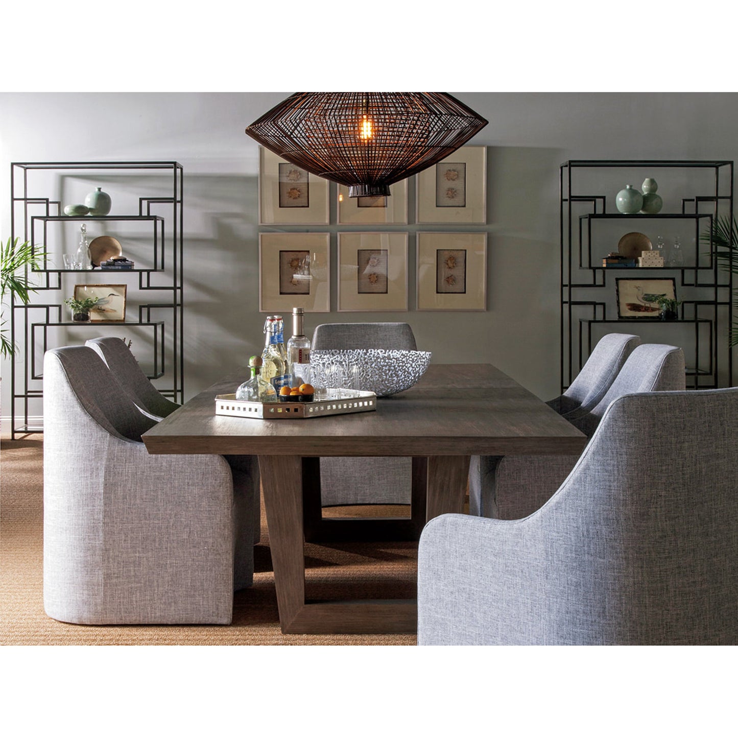 001 SR-834542 | Lifestyle | Riley Arm Chair by Artistica Home in gray. Made from unique in a modern style.