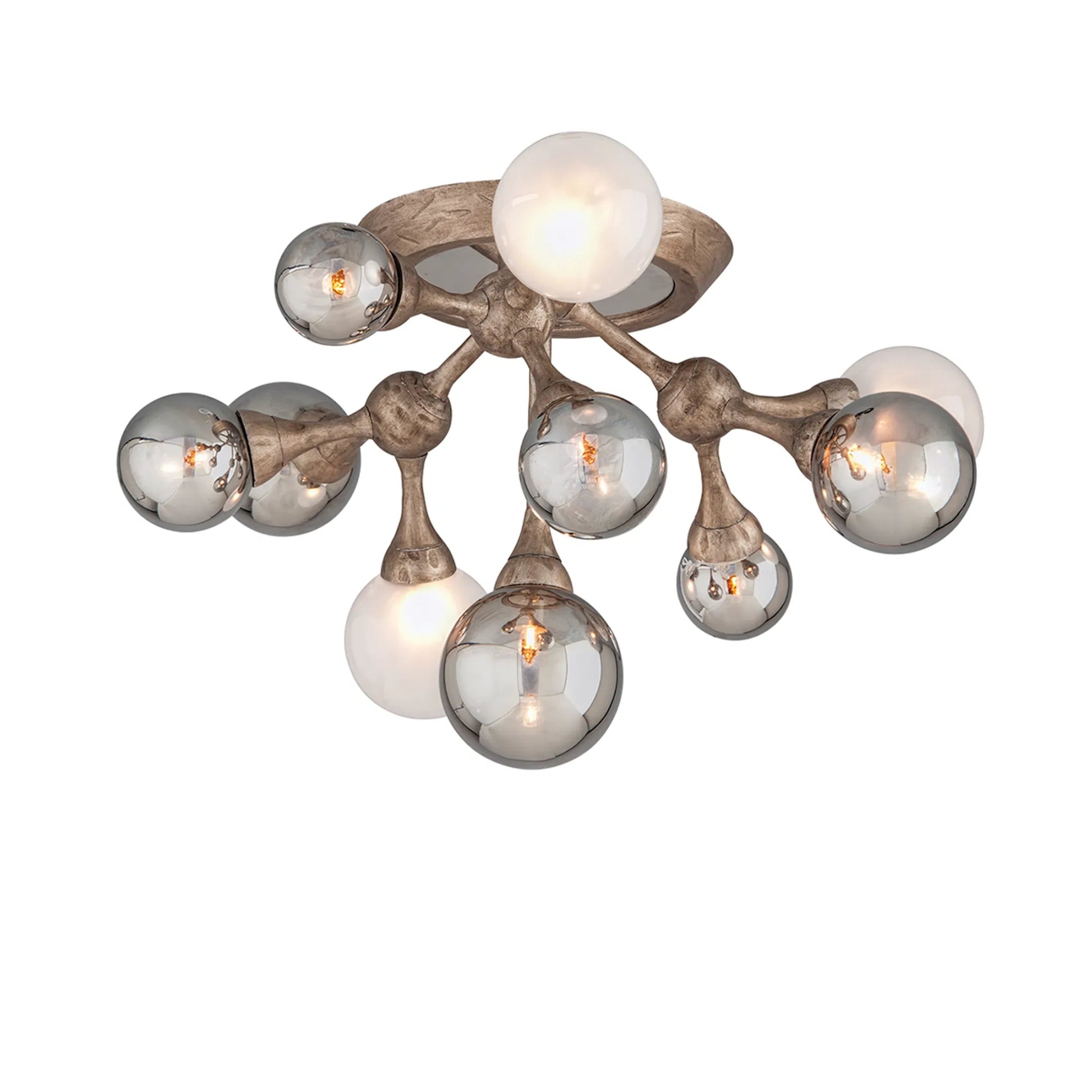 Element Semi Flush by Corbett. Made from hand crafted iron, aluminum in a modern style.