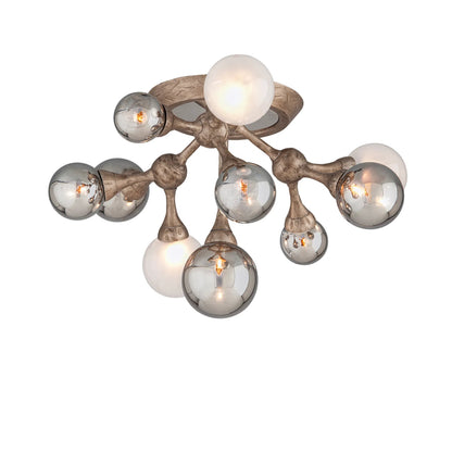 Element Semi Flush by Corbett. Made from hand crafted iron, aluminum in a modern style.