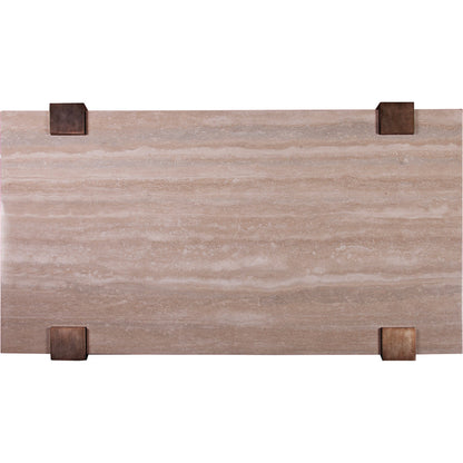Impresario Rectangular Cocktail Table by Artistica Home in warm silver leaf. Made from unique in a eclectic & global style.
