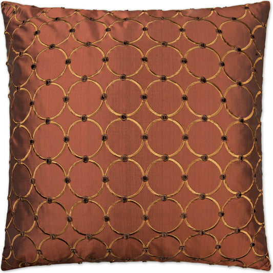 Caprica by DV Kap Home in red, sienna. Made from 100% polyester, embroidery: 100% rayon in a traditional style.