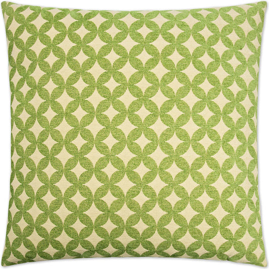 Volt Pillow by DV Kap Home in green. Made from 52% polyester, 48% rayon in a unique style.