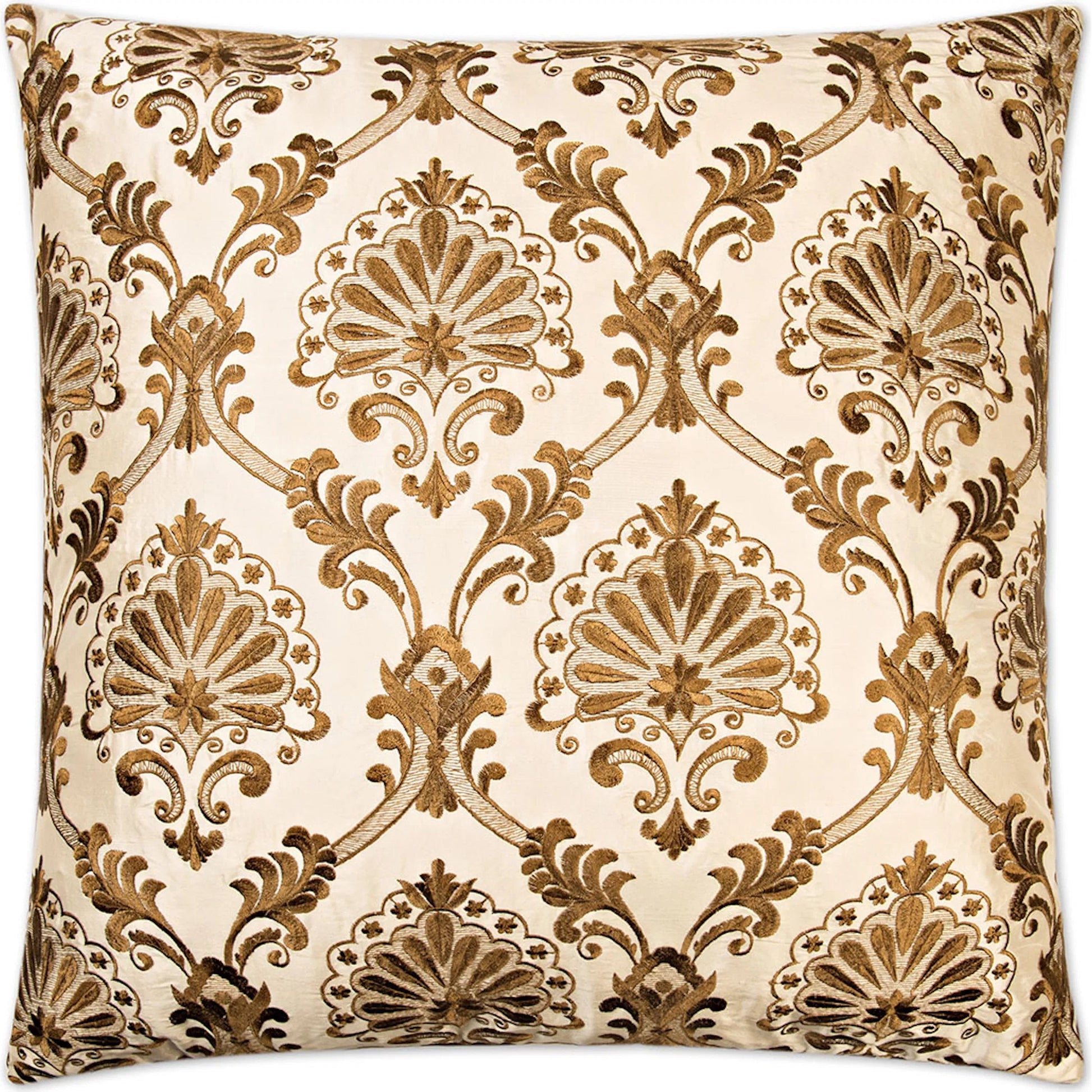 Tavoos Pillow by DV Kap Home in cream. Made from unique in a traditional style.