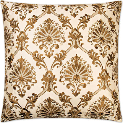 Tavoos Pillow by DV Kap Home in cream. Made from unique in a traditional style.