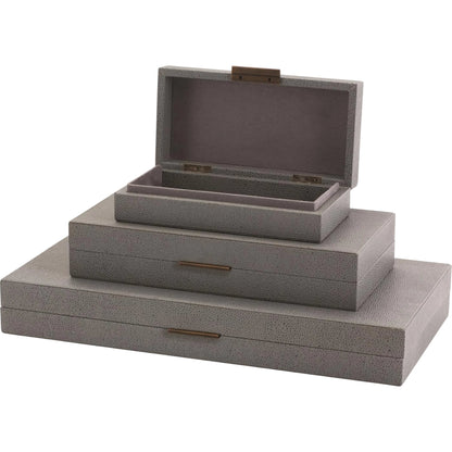 Alpen Box by Global Views. Made from mdf, leather, polyester suede in a transitional style.