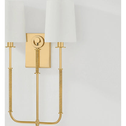 Glenmont Double Wall Sconce by Hudson Valley. Made from steel in a traditional style.