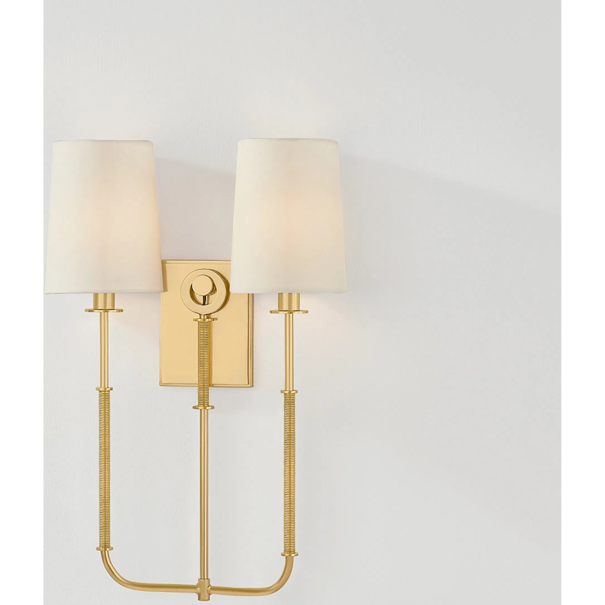 Glenmont Double Wall Sconce by Hudson Valley. Made from steel in a traditional style.