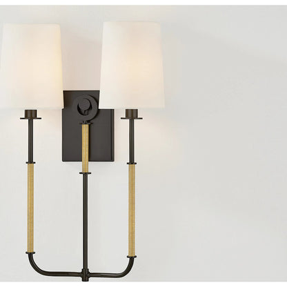 Glenmont Double Wall Sconce by Hudson Valley. Made from steel in a traditional style.