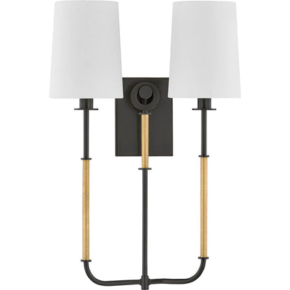 Glenmont Double Wall Sconce by Hudson Valley. Made from steel in a traditional style.