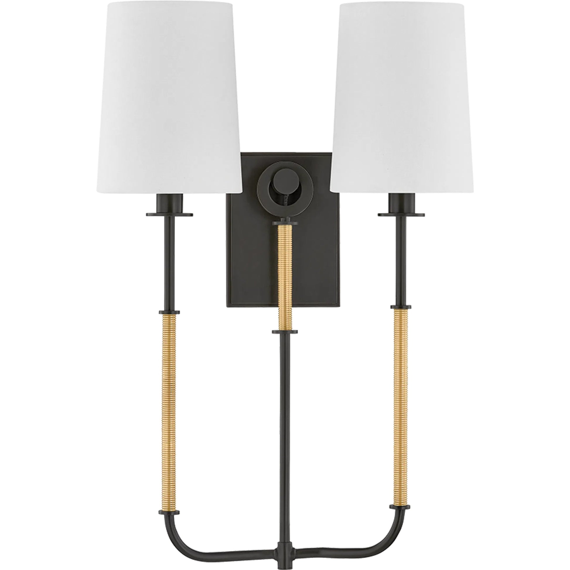 Glenmont Double Wall Sconce by Hudson Valley. Made from steel in a traditional style.