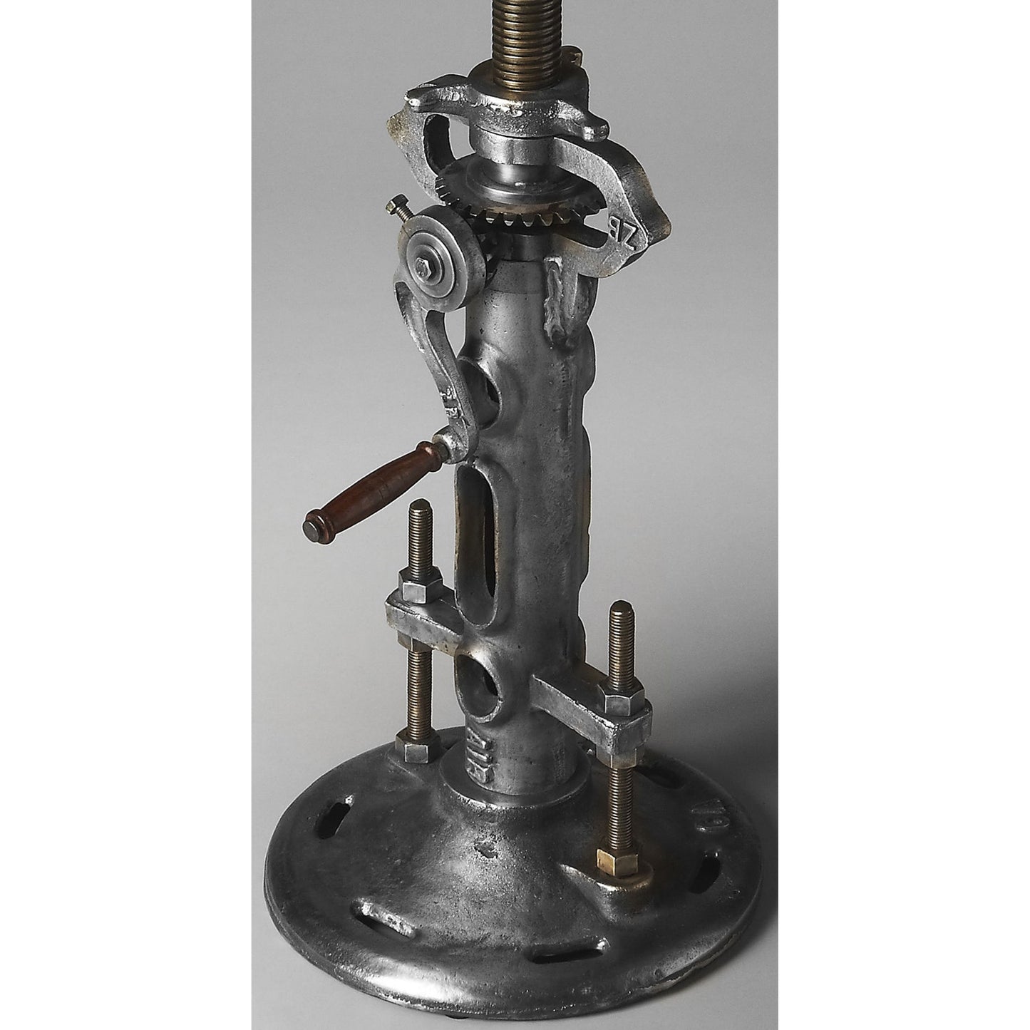 003 O-BUTLER-2072025 | Closeup | Fenwick Hall Pub Table by Butler Specialty Company in silver and metalworks. Made from iron in a modern style.