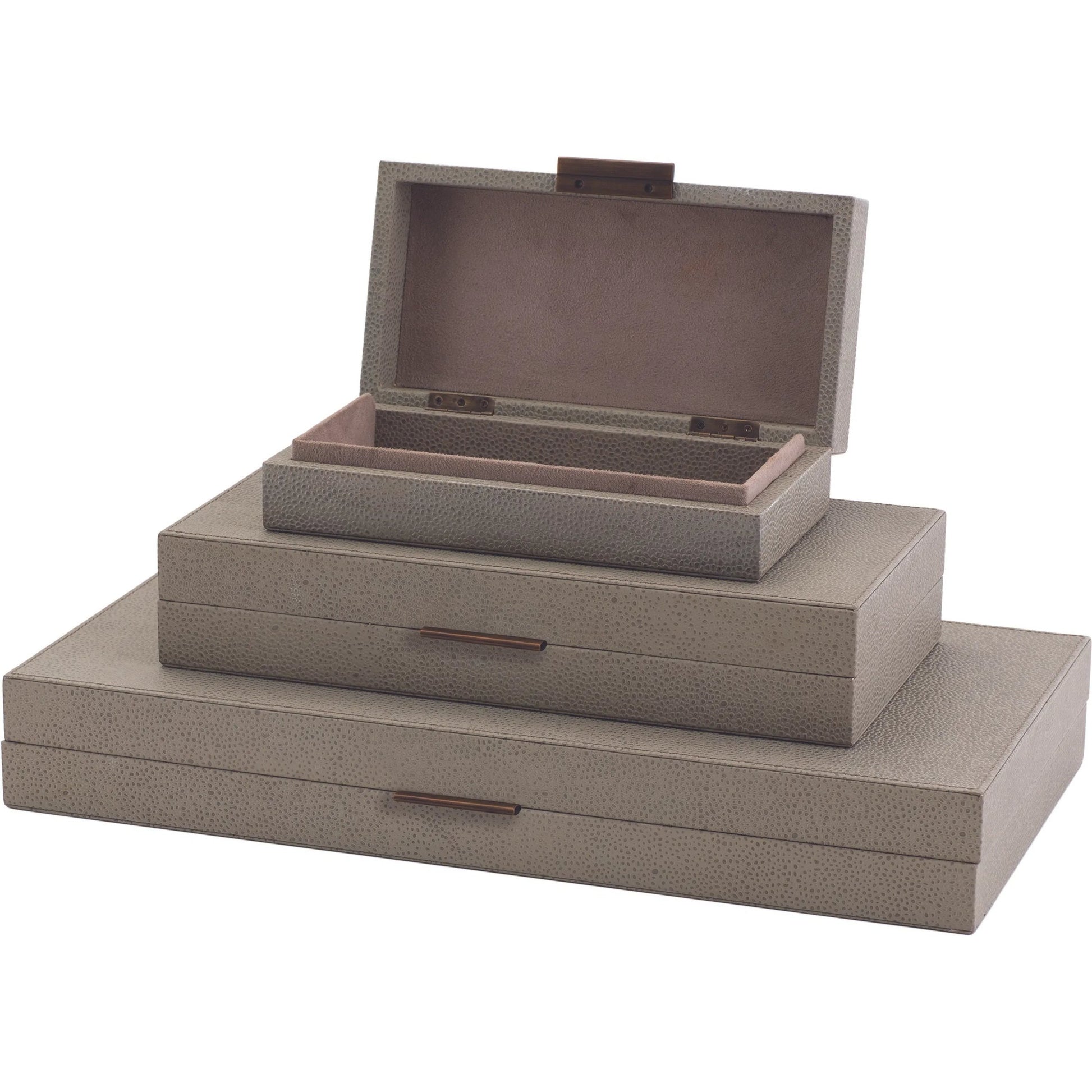 Alpen Box by Global Views. Made from mdf, leather, polyester suede in a transitional style.