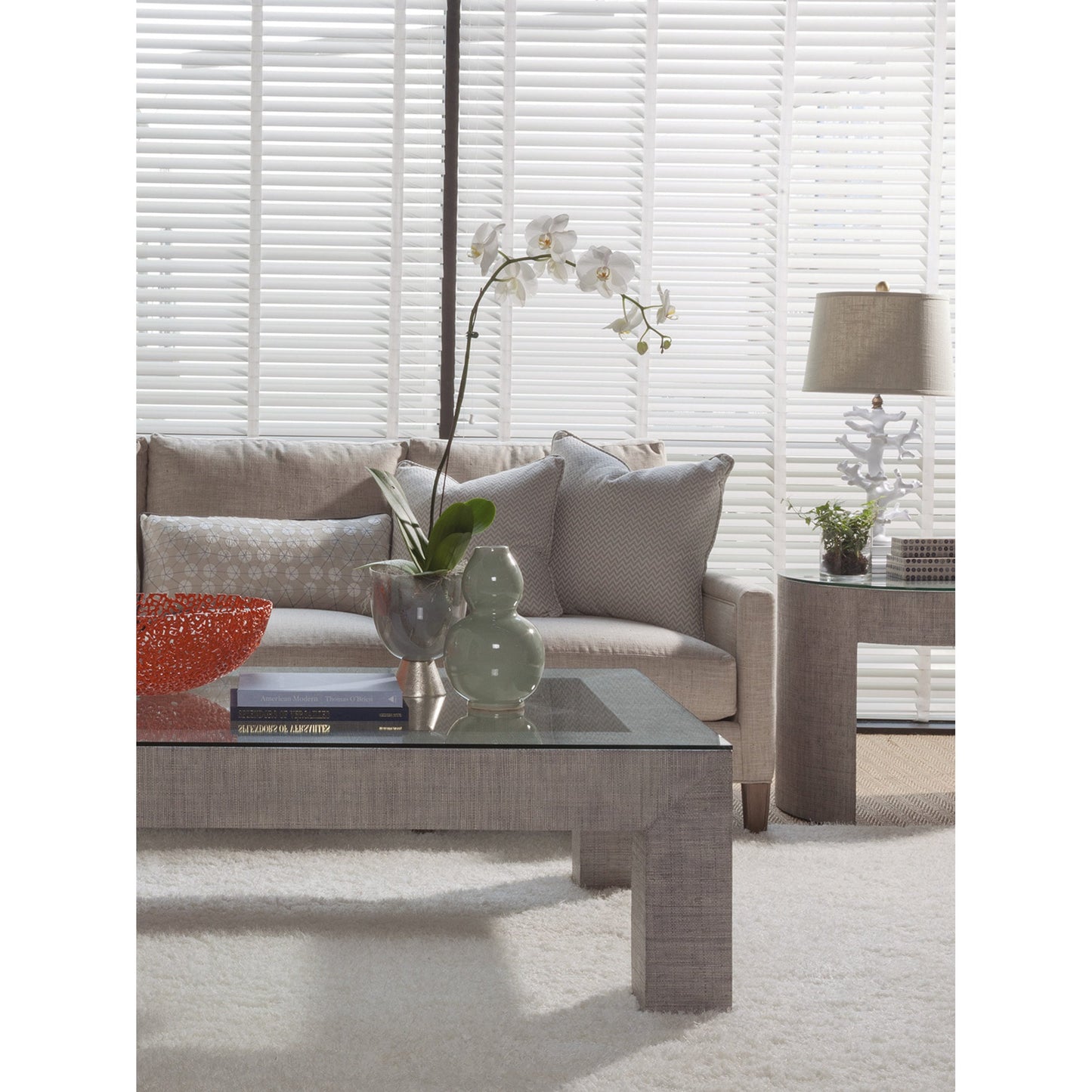 005 SR-834530 | Lifestyle | Precept Rectangular Cocktail Table by Artistica Home in light gray. Made from unique in a modern style.