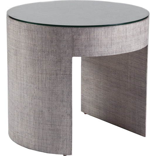 Precept Round End Table by Artistica Home in light gray. Made from unique in a modern style.