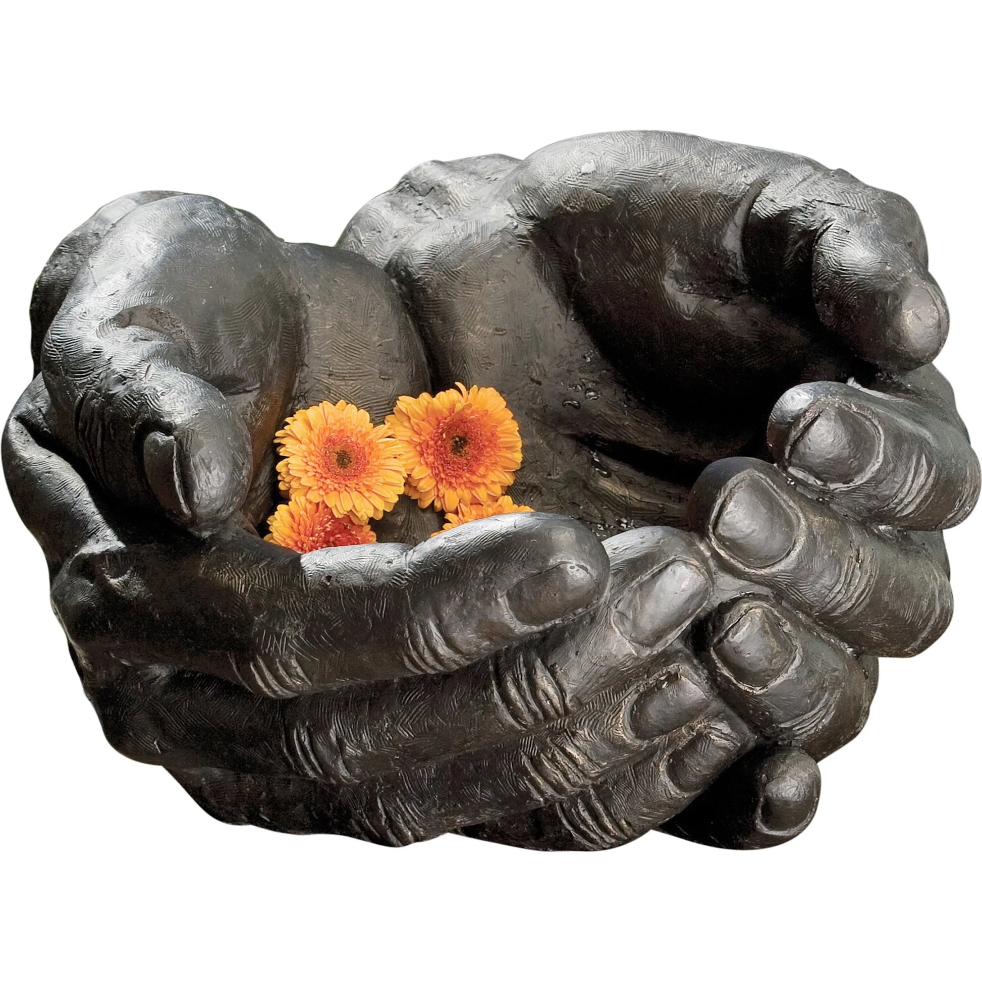 Hand Bowl by Global Views in antique statuary bronze. Made from iron in a eclectic & global style.