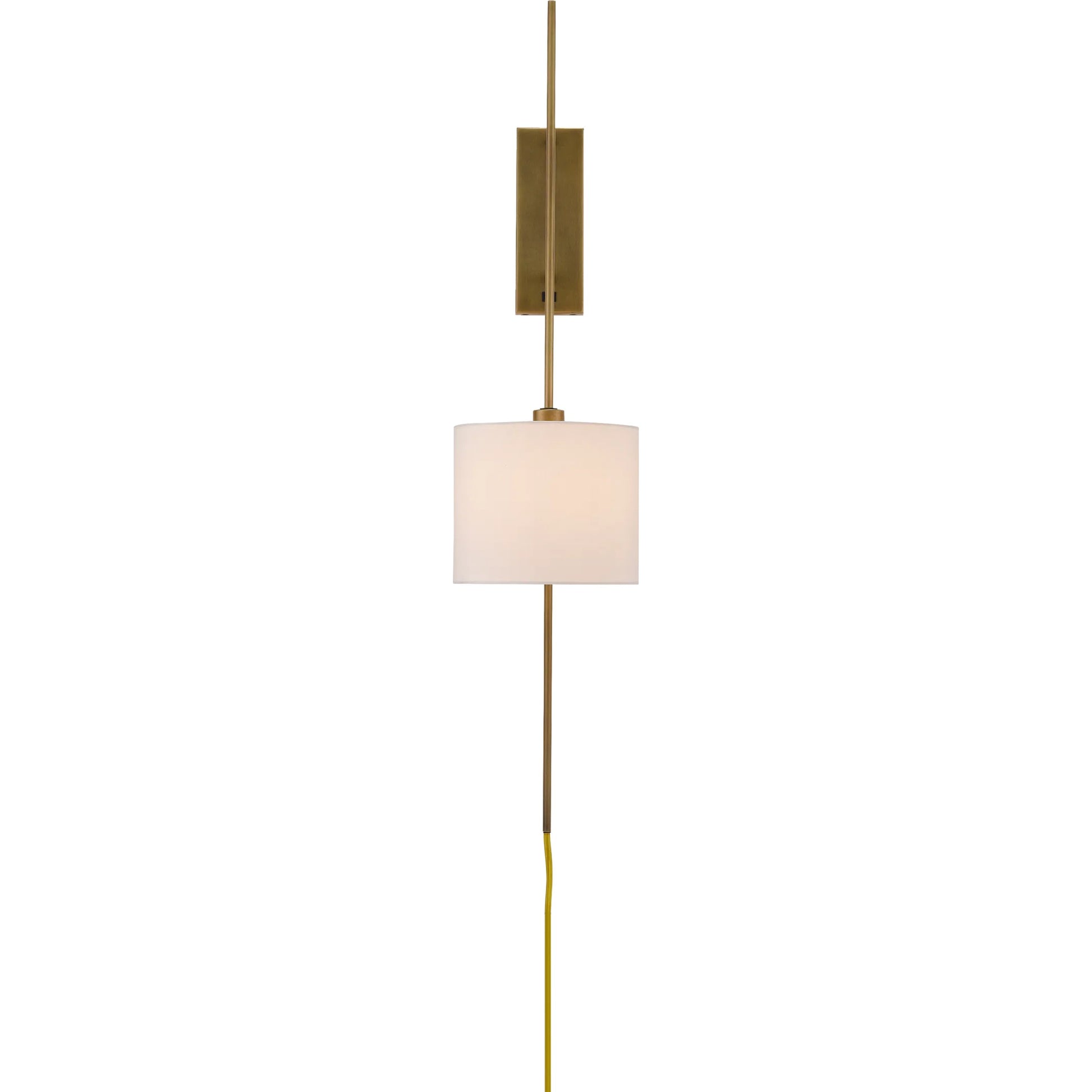 Savill Wall Sconce by Currey and Company in antique brass. Made from metal in a transitional style.