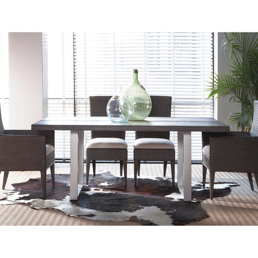 Cadence Arm Chair by Artistica Home in white, ivory and dark brown. Made from wood in a unique style.