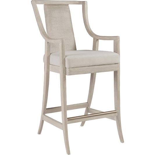 Mistral Woven Barstool by Artistica Home in cream and bianco. Made from wood in a unique style.