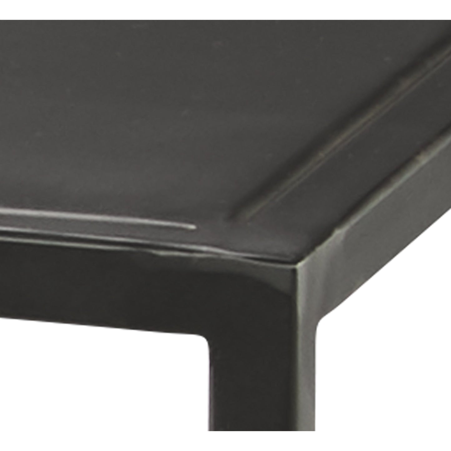 003 SR-707904 | Closeup | Element Shelved Console Table by Jamie Young in black iron. Made from iron in a modern style.