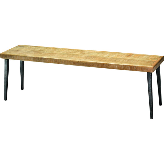 Farmhouse Bench by Jamie Young in natural wood. Made from wood in a transitional style.