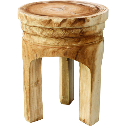Mesa Wooden Stool by Jamie Young in natural wood. Made from wood in a eclectic & global style.