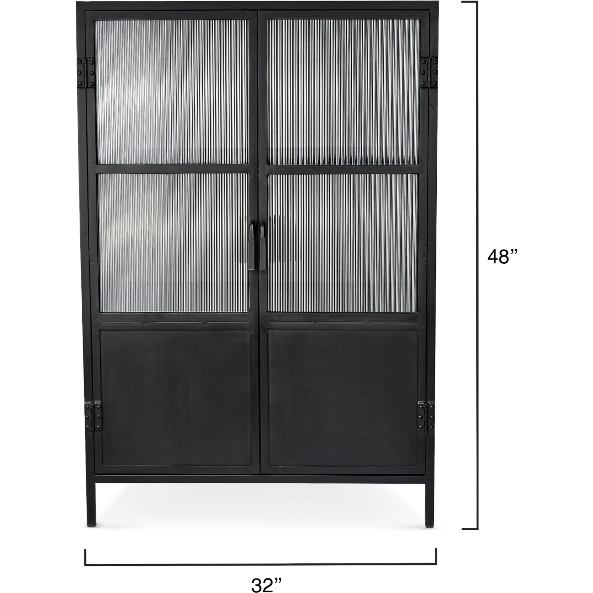 Vitrino Dresser by Jamie Young in black. Made from iron & glass in a modern style.