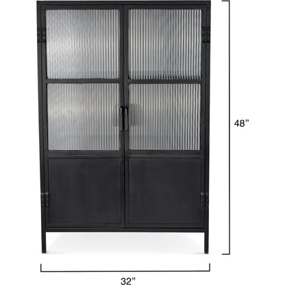 Vitrino Dresser by Jamie Young in black. Made from iron & glass in a modern style.