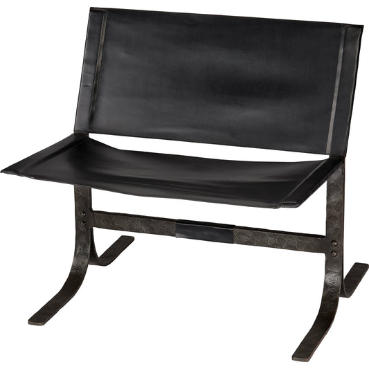 Alessa Sling Chair by Jamie Young. Made from leather & iron in a modern style.