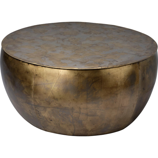 Aphrodite Coffee Table by Jamie Young in antique brass and antique brass, silver patina. Made from iron in a unique style.
