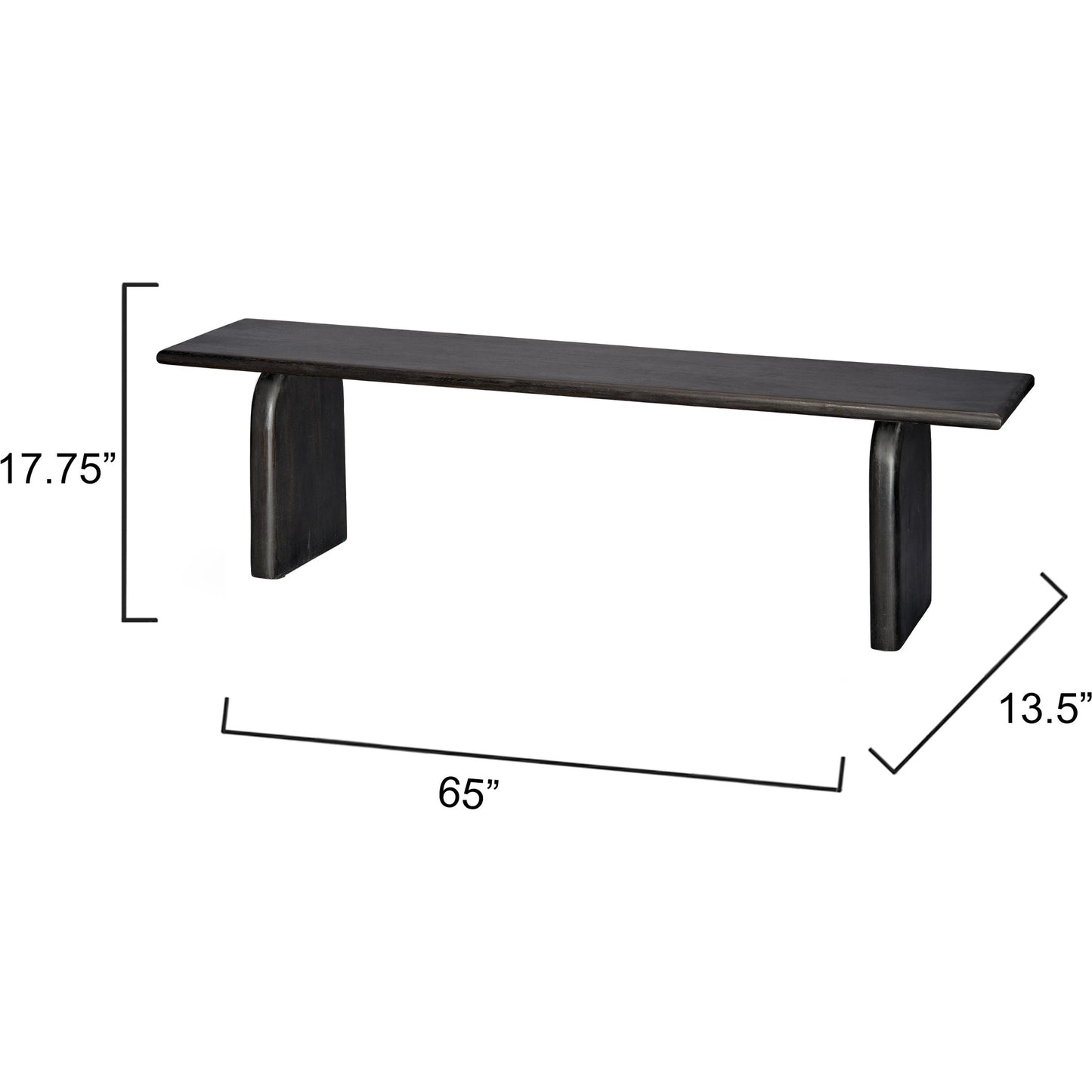 002 SI-2146395 | Additional Silo | Arc Bench by Jamie Young. Made from mango wood in a modern style.
