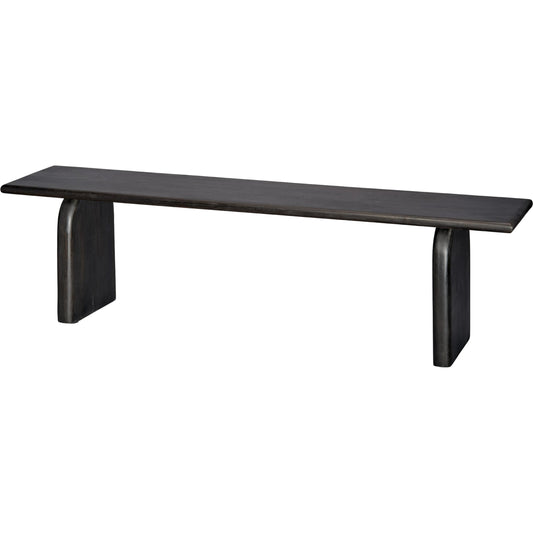 Arc Bench by Jamie Young. Made from mango wood in a modern style.