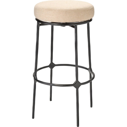 Asteria Bar Stool by Jamie Young. Made from iron, 100% polyester in a unique style.