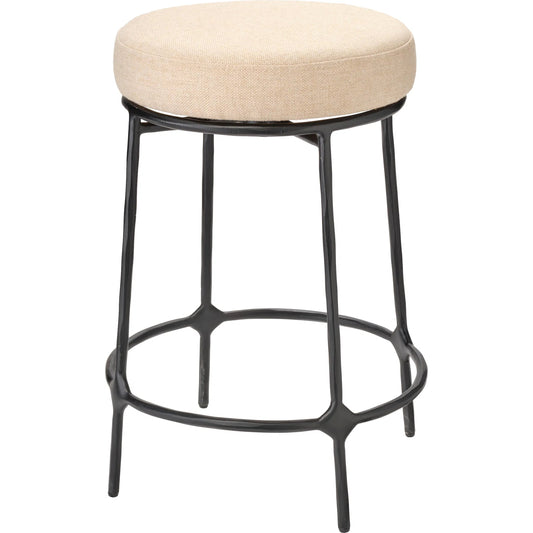 Asteria Counter Stool by Jamie Young. Made from iron, 100% polyester in a unique style.