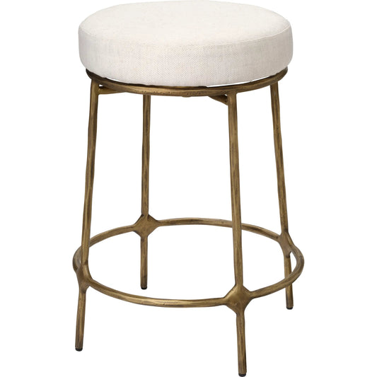Asteria Counter Stool by Jamie Young. Made from iron, 100% polyester in a unique style.