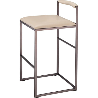 Bradbury Bar Stool by Jamie Young in black. Made from leather in a unique style.